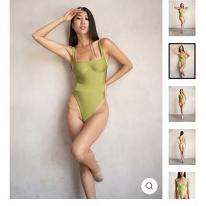 MBM swim hope green one piece NWOT sz M